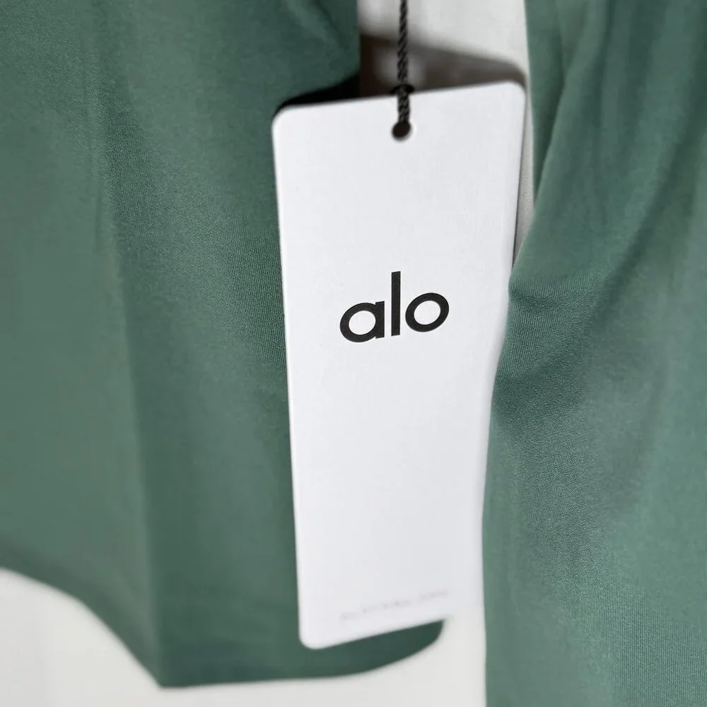 ALO Yoga Softsculpt 1/4 Zip Longsleeve NWT Clover Green - Picture 4 of 10